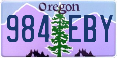 OR license plate 984EBY