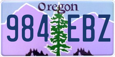 OR license plate 984EBZ