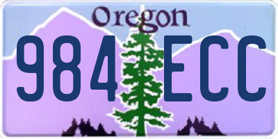 OR license plate 984ECC