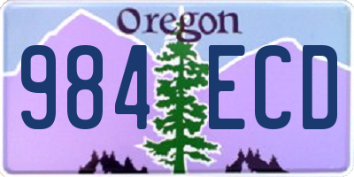 OR license plate 984ECD