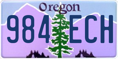 OR license plate 984ECH