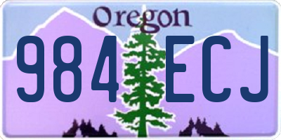OR license plate 984ECJ