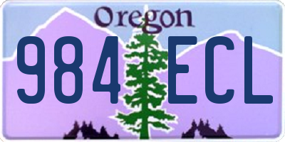 OR license plate 984ECL