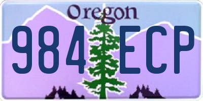 OR license plate 984ECP