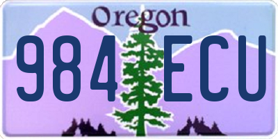 OR license plate 984ECU