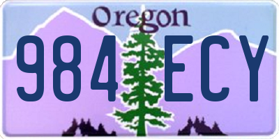 OR license plate 984ECY