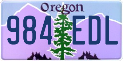 OR license plate 984EDL