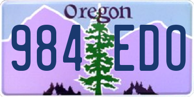 OR license plate 984EDO