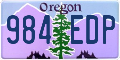 OR license plate 984EDP
