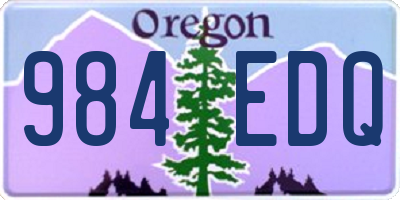 OR license plate 984EDQ
