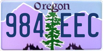 OR license plate 984EEC
