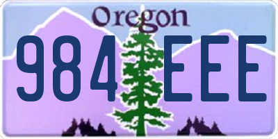 OR license plate 984EEE