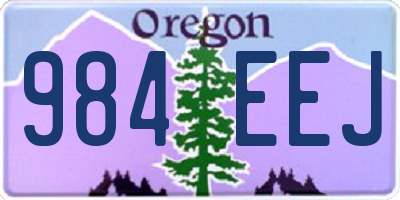 OR license plate 984EEJ