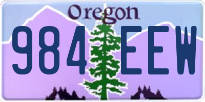 OR license plate 984EEW