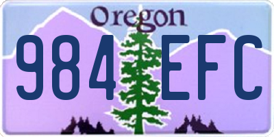OR license plate 984EFC