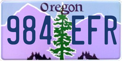 OR license plate 984EFR