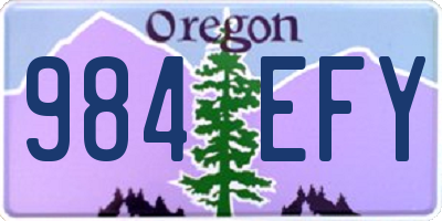 OR license plate 984EFY
