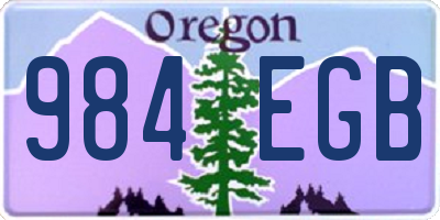 OR license plate 984EGB