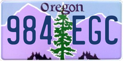 OR license plate 984EGC