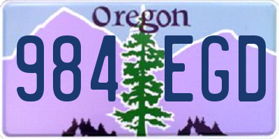 OR license plate 984EGD