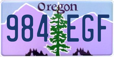 OR license plate 984EGF