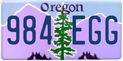 OR license plate 984EGG