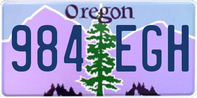 OR license plate 984EGH