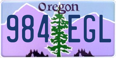 OR license plate 984EGL