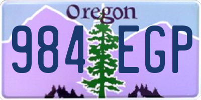 OR license plate 984EGP