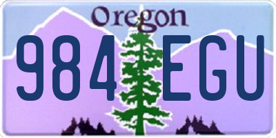 OR license plate 984EGU