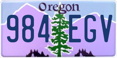 OR license plate 984EGV
