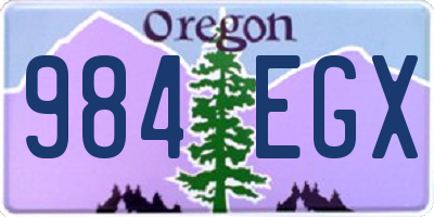 OR license plate 984EGX