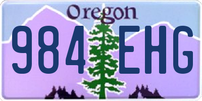 OR license plate 984EHG