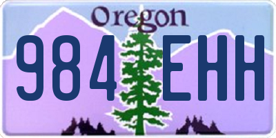 OR license plate 984EHH