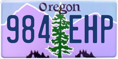 OR license plate 984EHP