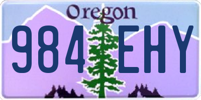 OR license plate 984EHY