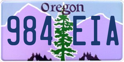 OR license plate 984EIA