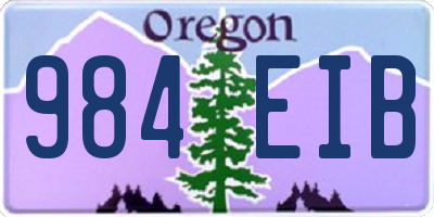OR license plate 984EIB