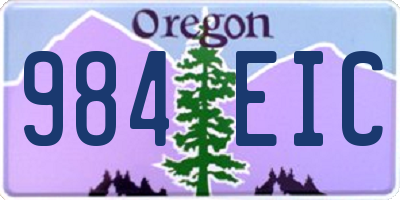 OR license plate 984EIC