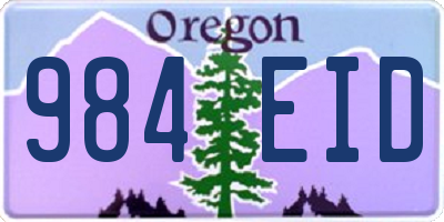 OR license plate 984EID