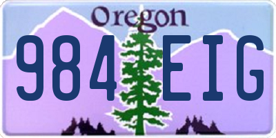 OR license plate 984EIG