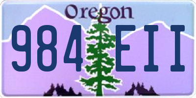 OR license plate 984EII