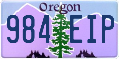 OR license plate 984EIP