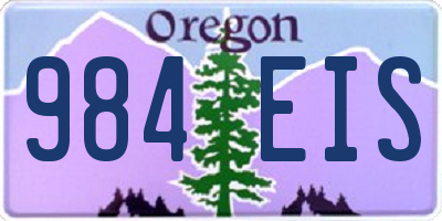 OR license plate 984EIS