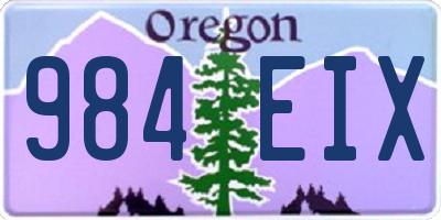 OR license plate 984EIX