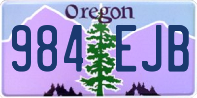 OR license plate 984EJB