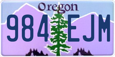 OR license plate 984EJM