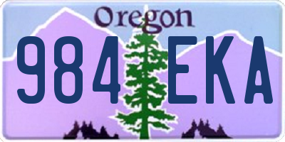 OR license plate 984EKA