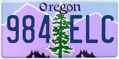 OR license plate 984ELC