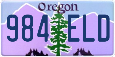 OR license plate 984ELD